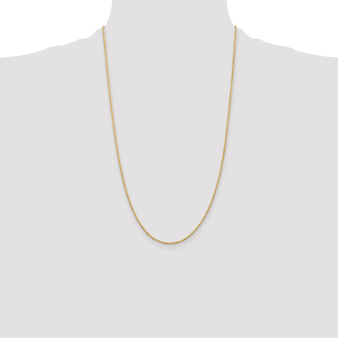 14k 1.5mm Diamond-cut Rope Chain