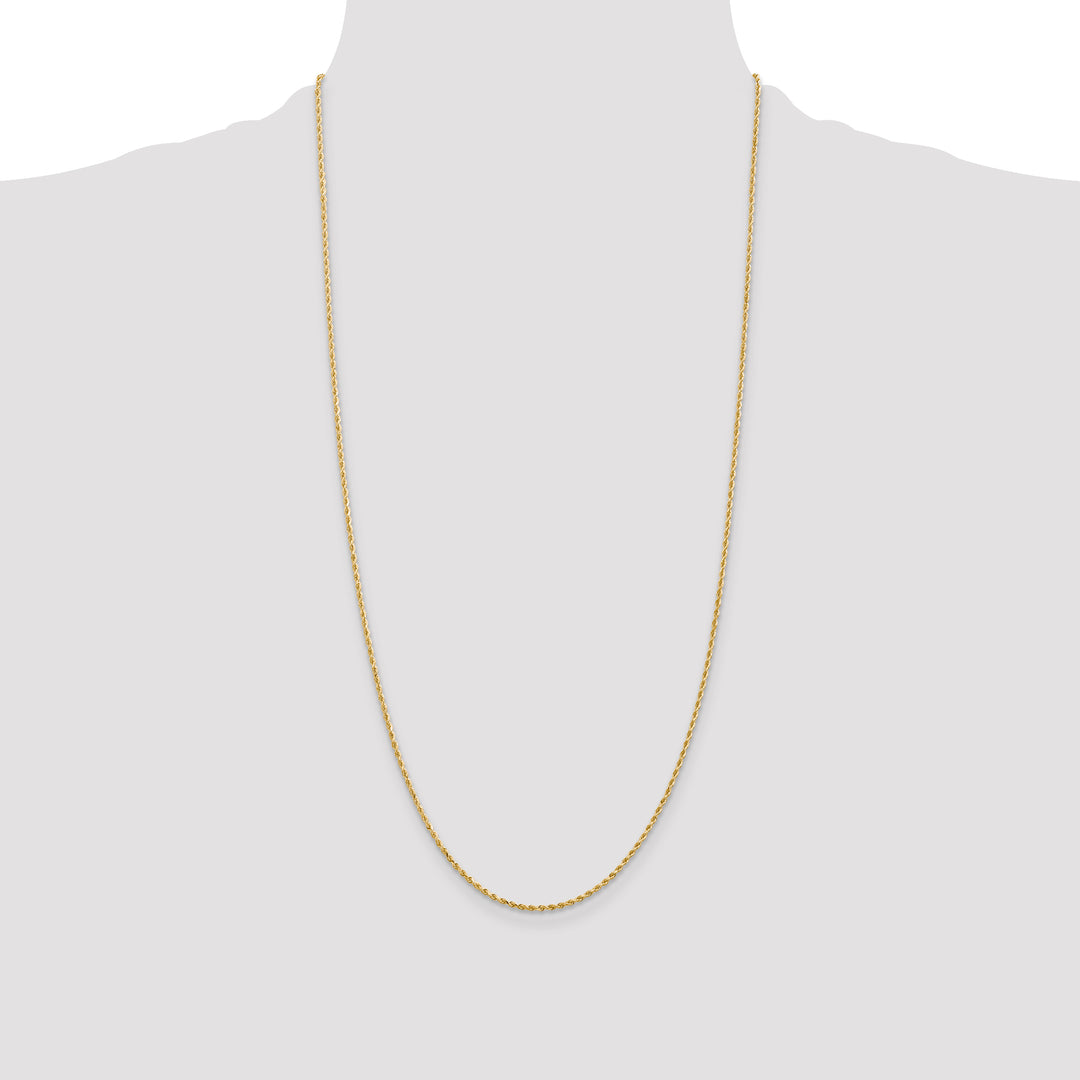 14k 1.5mm Diamond-cut Rope Chain
