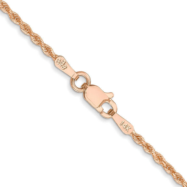 14k Rose Gold 1.5mm Diamond-cut Rope Chain