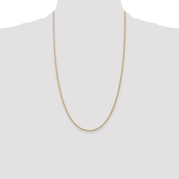 14k 1.5mm Solid Rope Chain