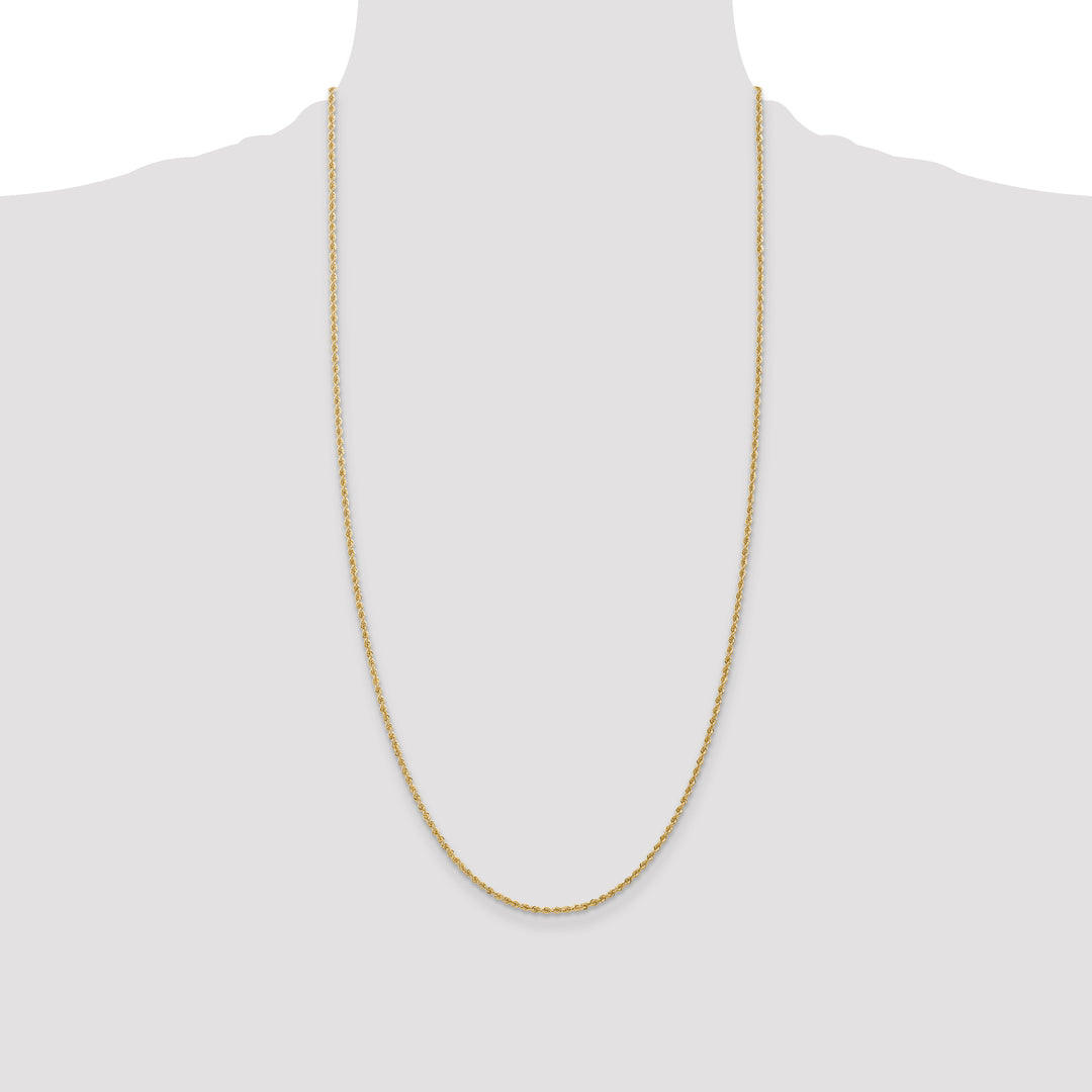 14k 1.5mm Solid Rope Chain