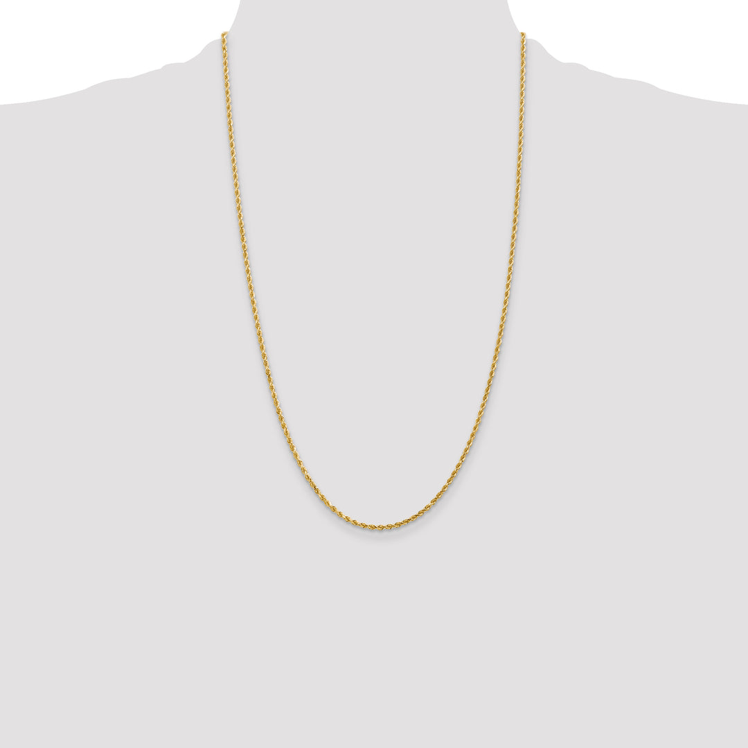 14k 2.0mm Diamond-cut Rope Chain