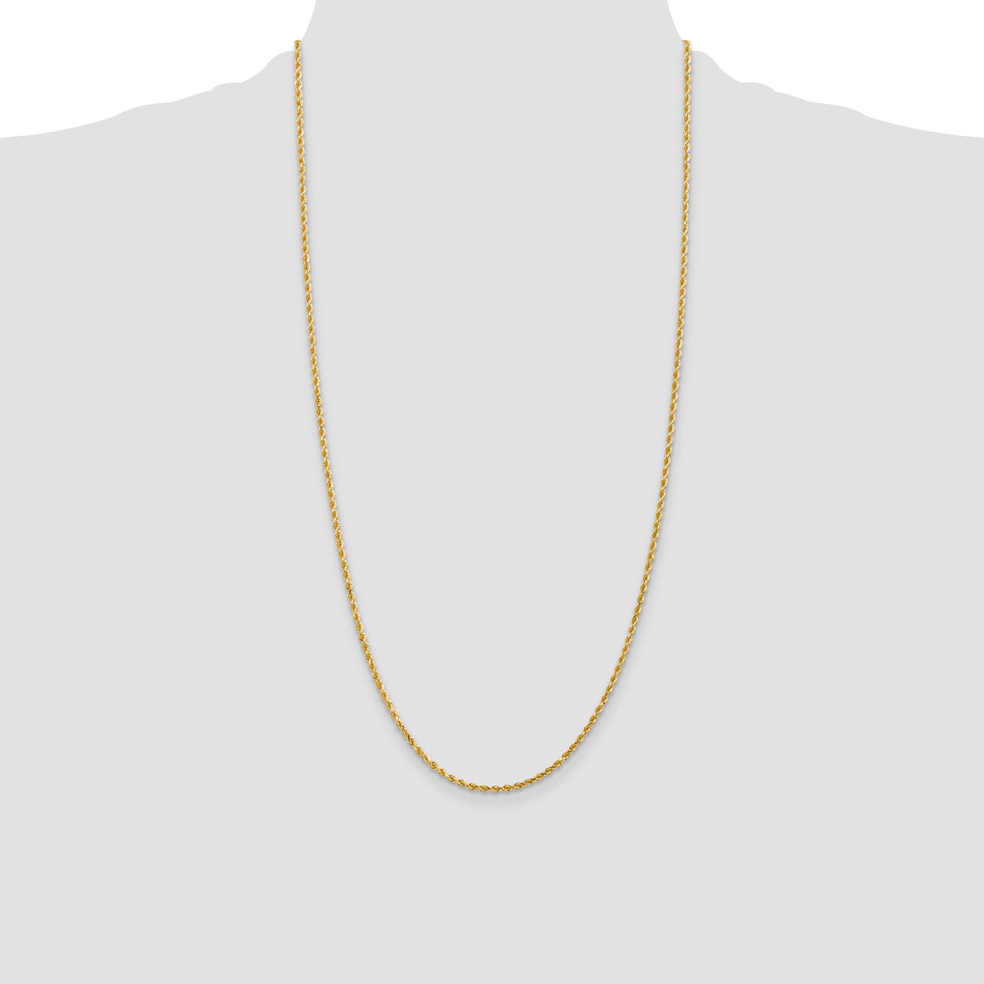 14k 2.0mm Diamond-cut Rope Chain