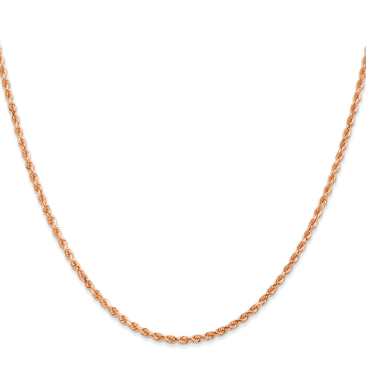 14k Rose Gold 2.0mm Diamond-cut Rope Chain