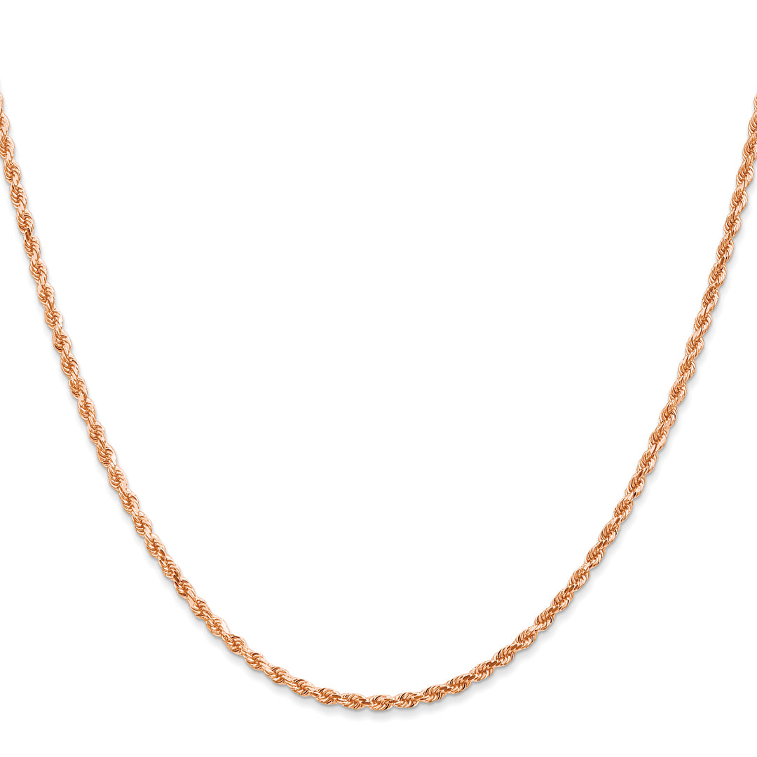 14k Rose Gold 2.0mm Diamond-cut Rope Chain