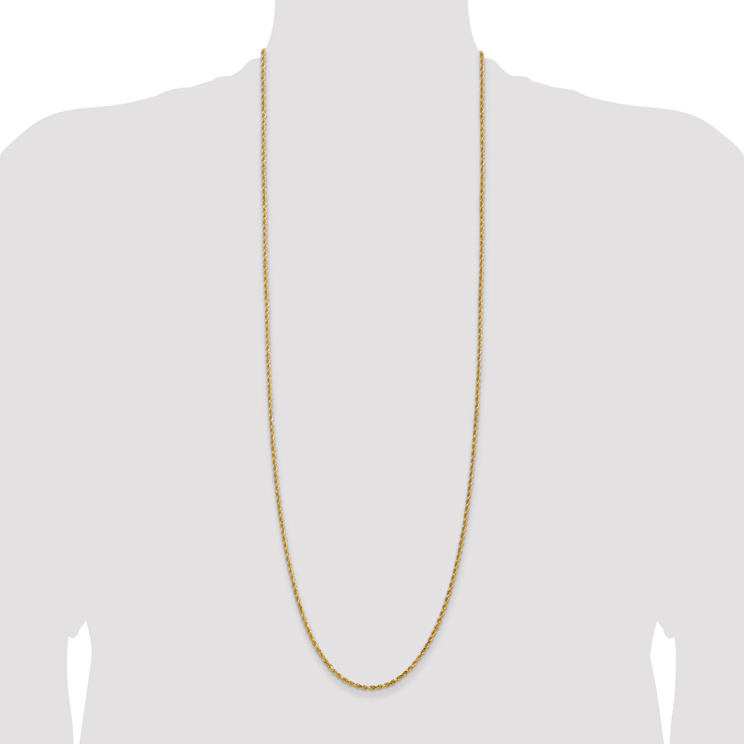 14k 2.25mm Diamond-cut Rope Chain