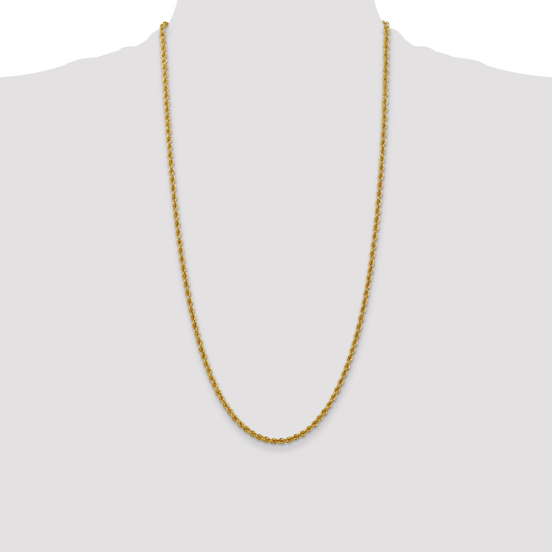 14k 3.0mm Solid Rope Chain
