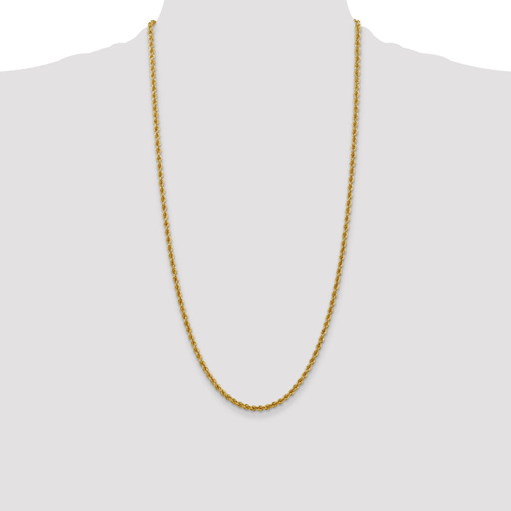14k 3.0mm Solid Rope Chain