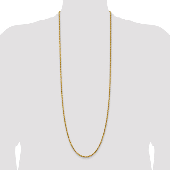 14k 3.0mm Solid Rope Chain