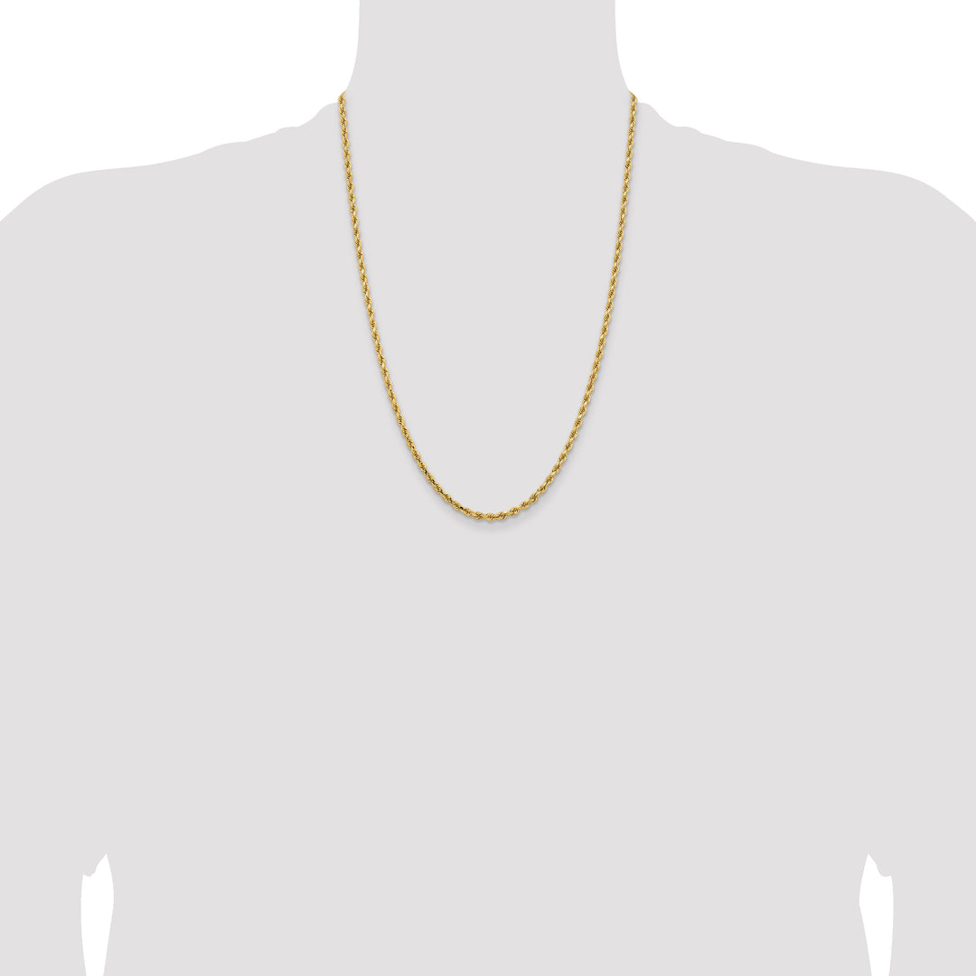 14k 3.25mm Diamond-cut Rope Chain