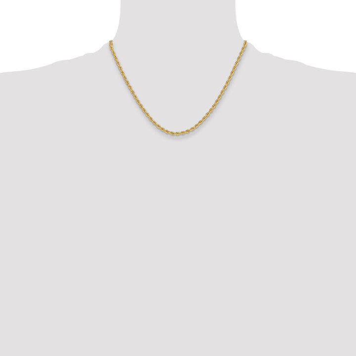 14k 3.3mm Solid Rope Chain