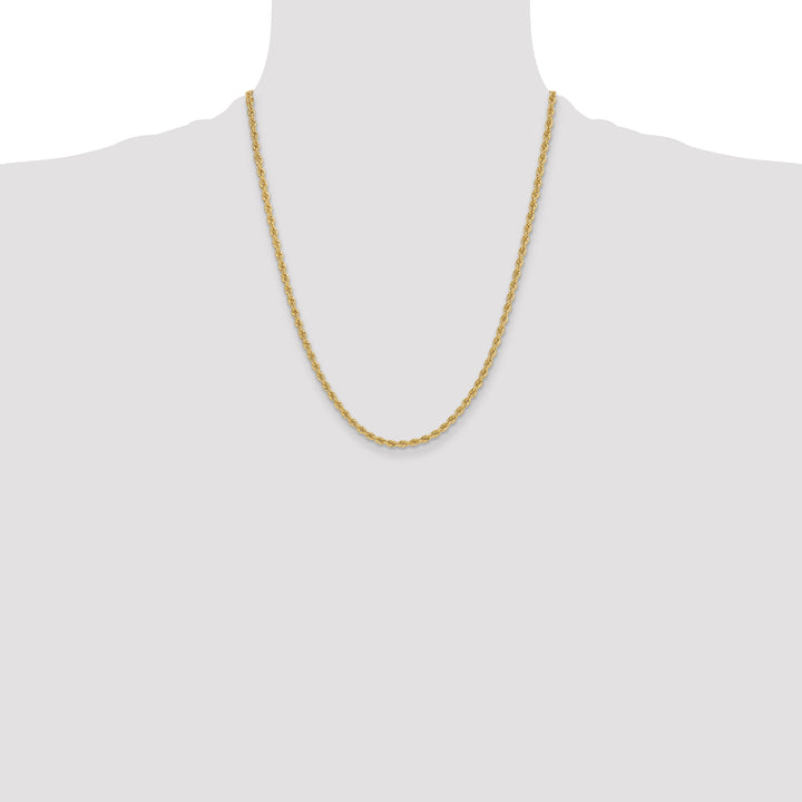 14k 3.3mm Solid Rope Chain