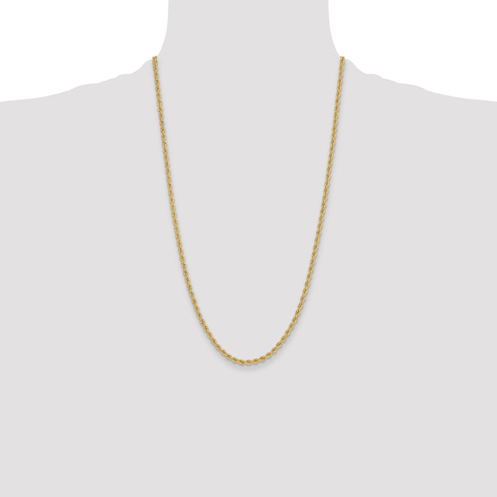 14k 3.3mm Solid Rope Chain
