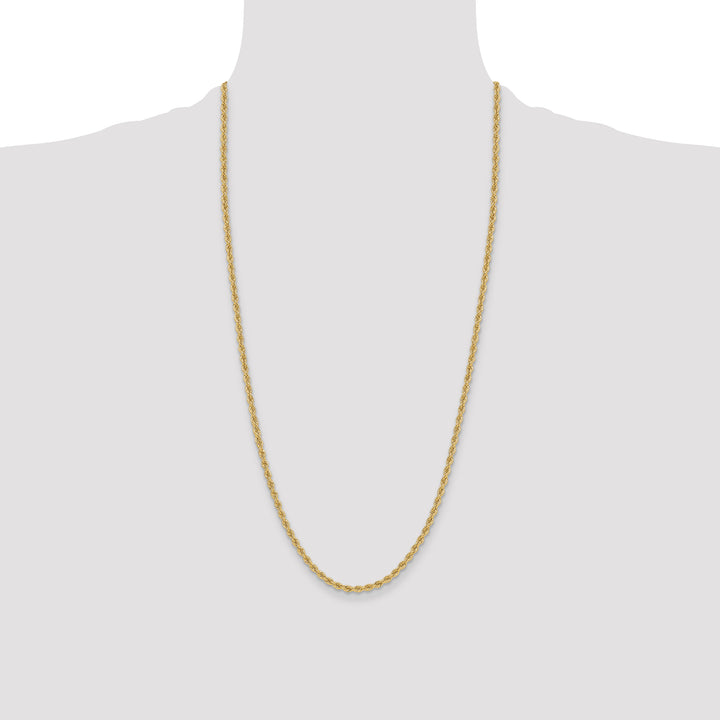 14k 3.3mm Solid Rope Chain