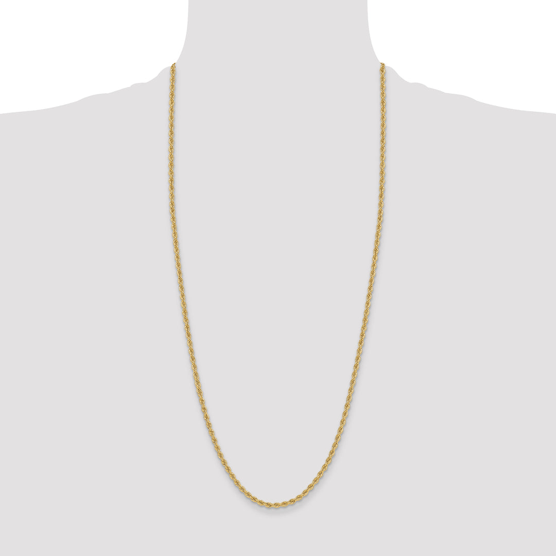 14k 3.3mm Solid Rope Chain