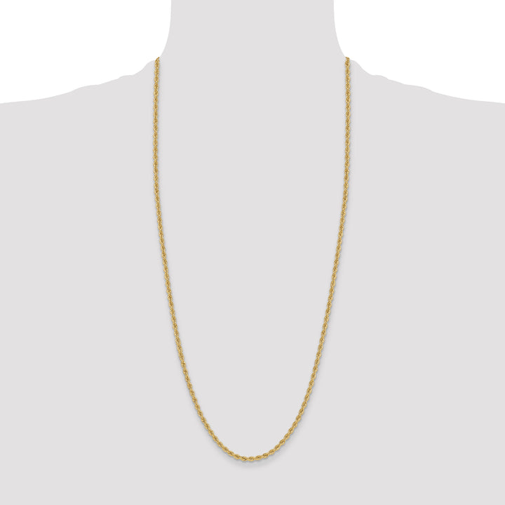 14k 3.3mm Solid Rope Chain
