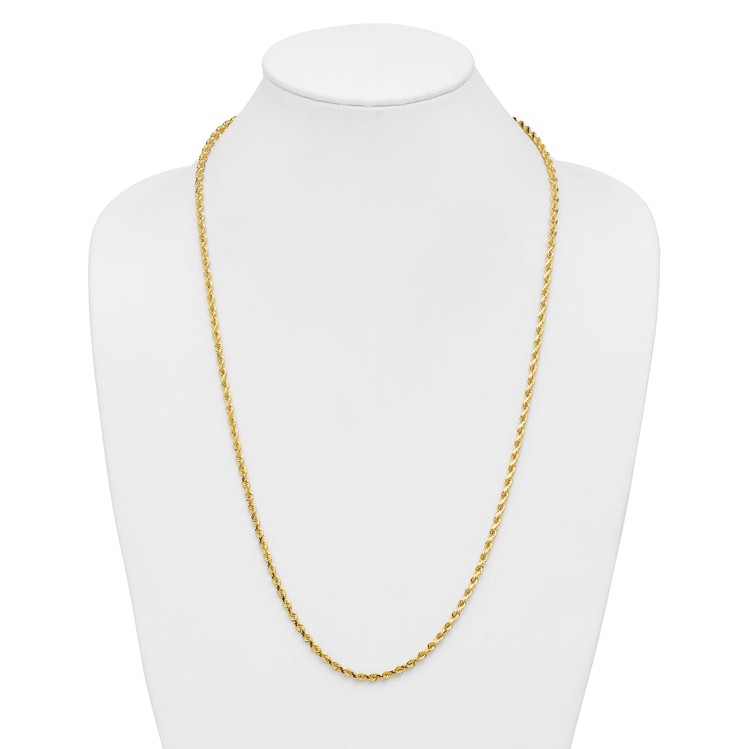 14k 3.5mm Diamond-cut Rope Chain