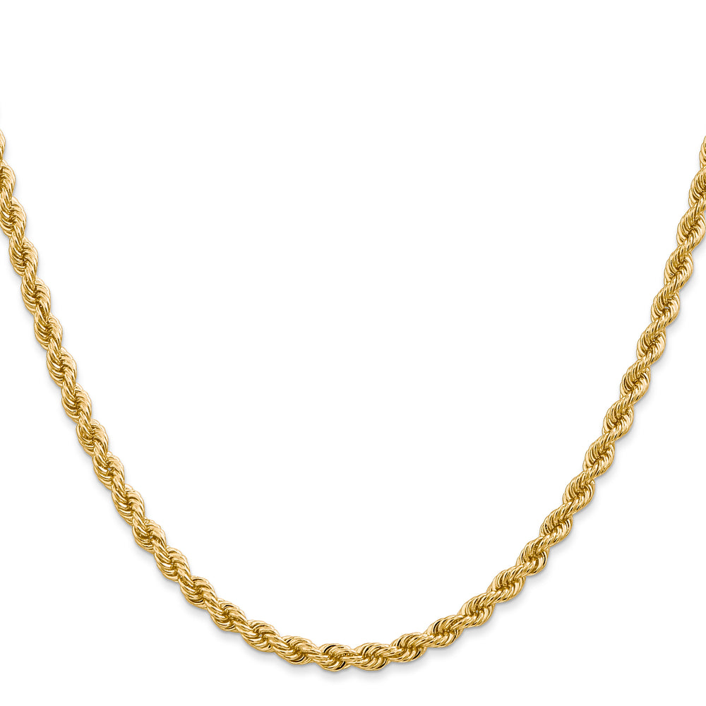 14k 3.65mm Solid Rope Chain