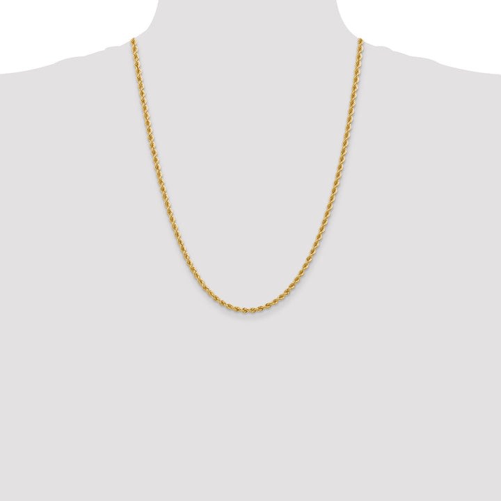 14k 3.65mm Solid Rope Chain