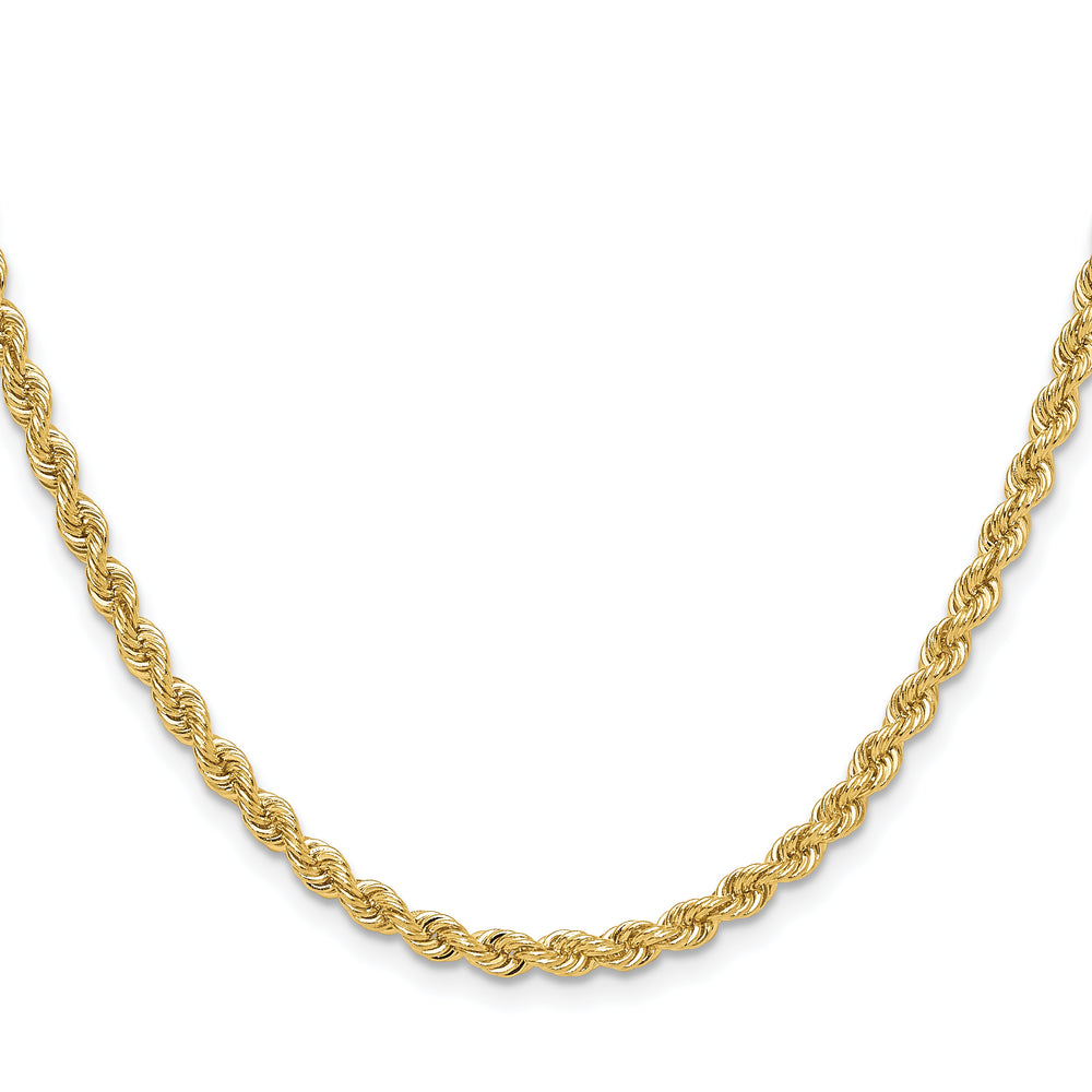 14k 3.8mm Solid Rope Chain