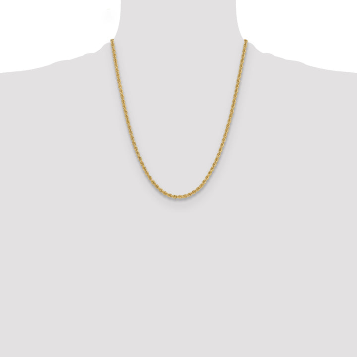 14k 3.8mm Solid Rope Chain