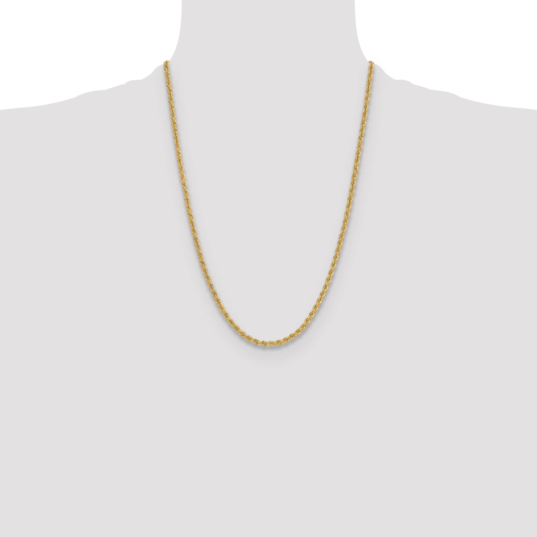 14k 3.8mm Solid Rope Chain