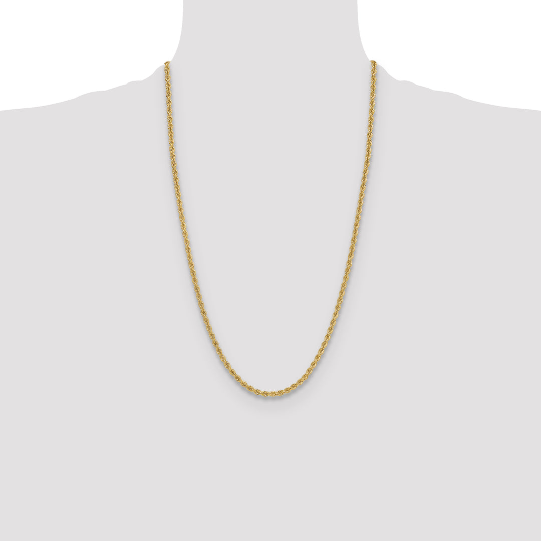 14k 3.8mm Solid Rope Chain