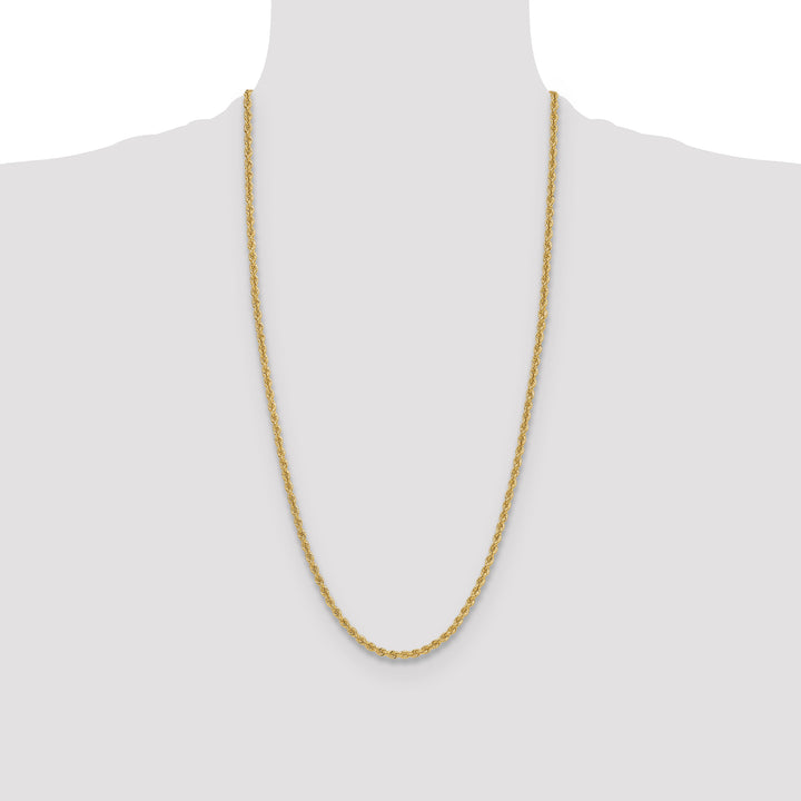 14k 3.8mm Solid Rope Chain