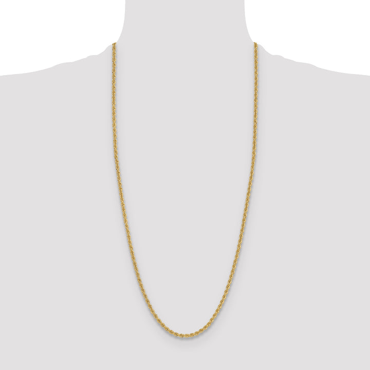 14k 3.8mm Solid Rope Chain