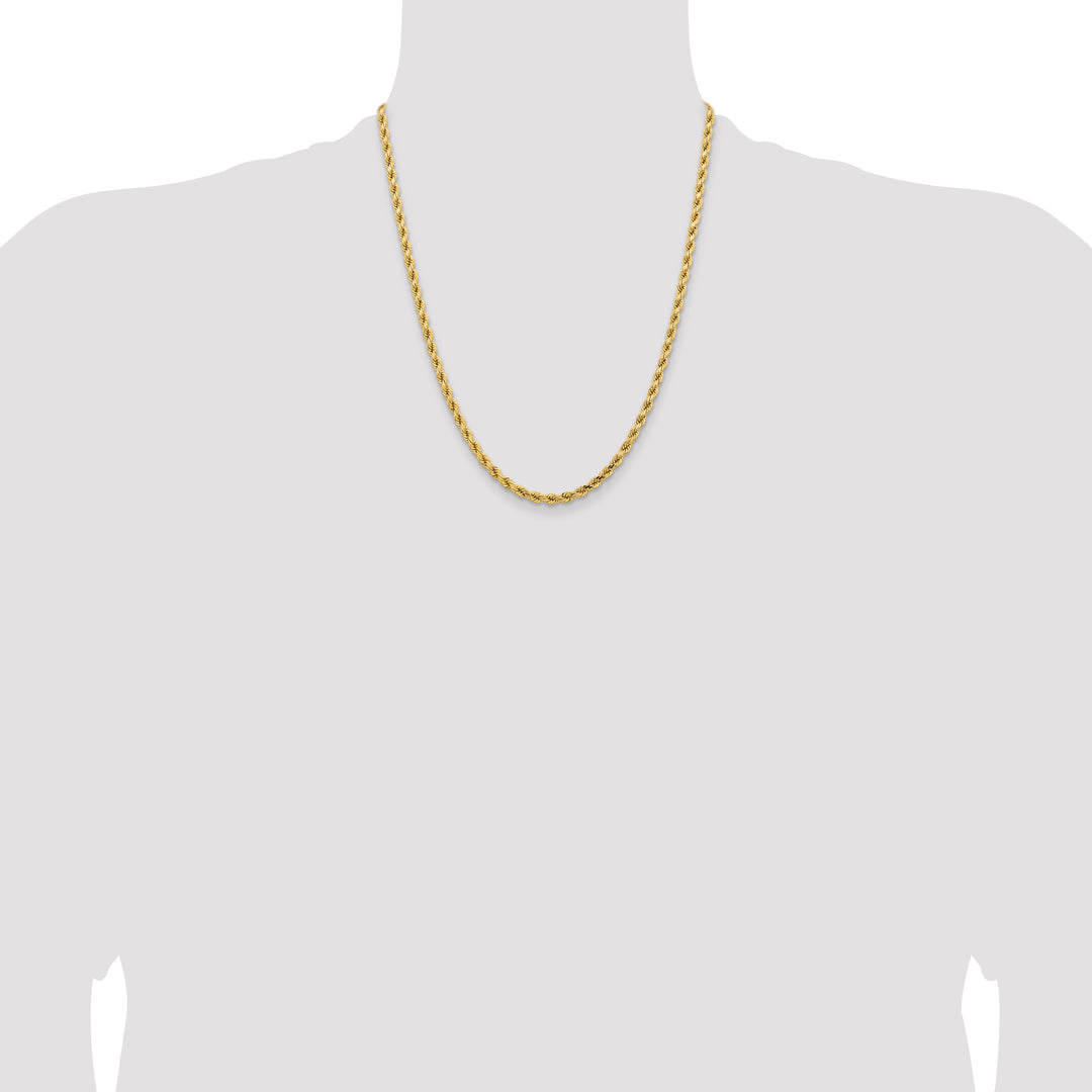 14k 4.25mm Diamond-cut Rope Chain