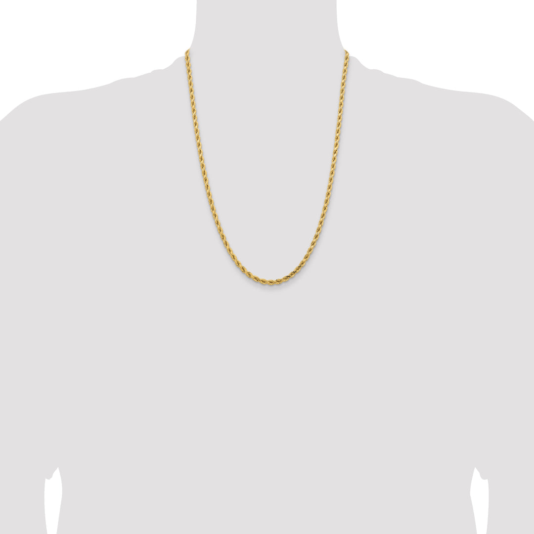 14k 4.25mm Diamond-cut Rope Chain