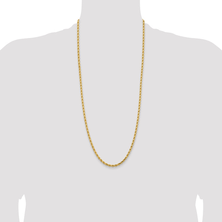 14k 4.25mm Diamond-cut Rope Chain