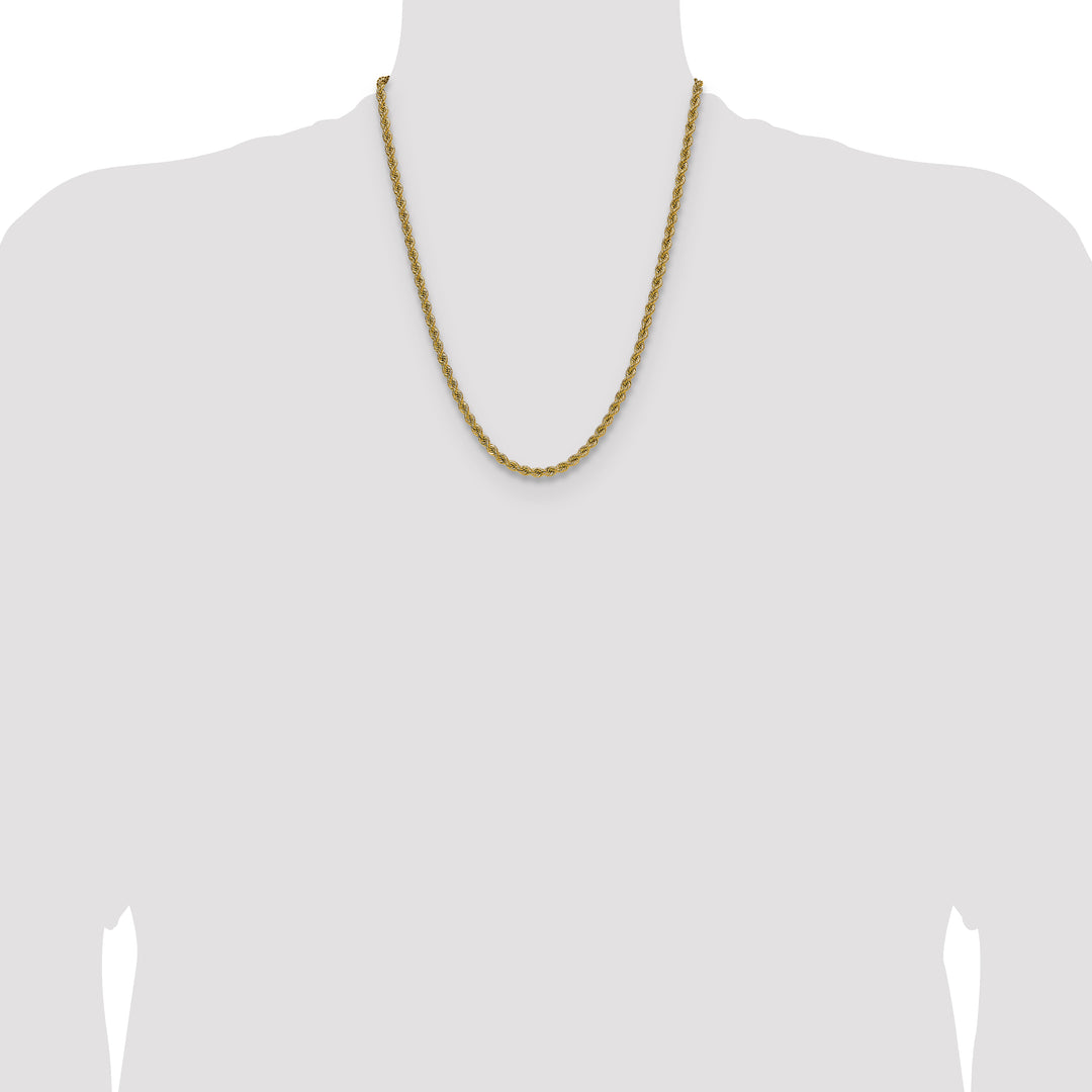 14k 4.2mm Solid Rope Chain