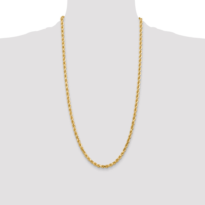 14k 4.5mm Diamond-cut Rope Chain