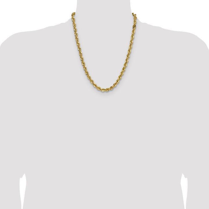 14k 7.5mm Solid Rope Chain