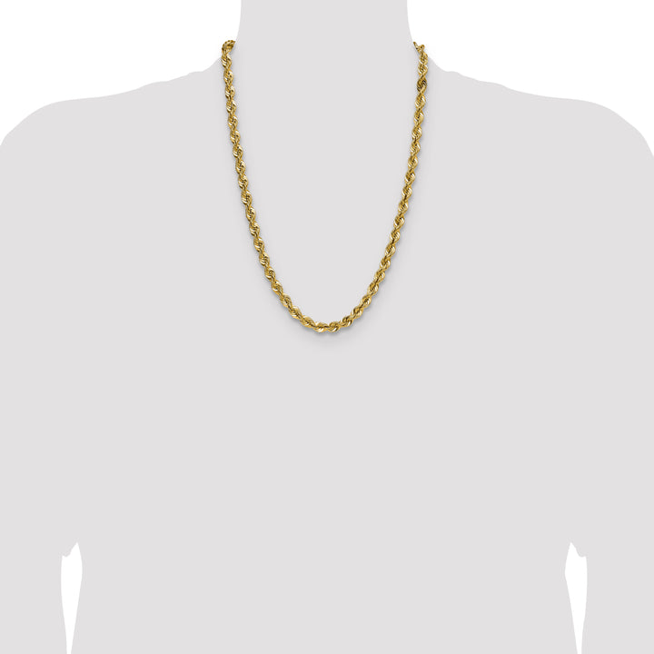 14k 7.5mm Solid Rope Chain