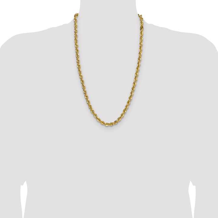 14k 7.5mm Solid Rope Chain