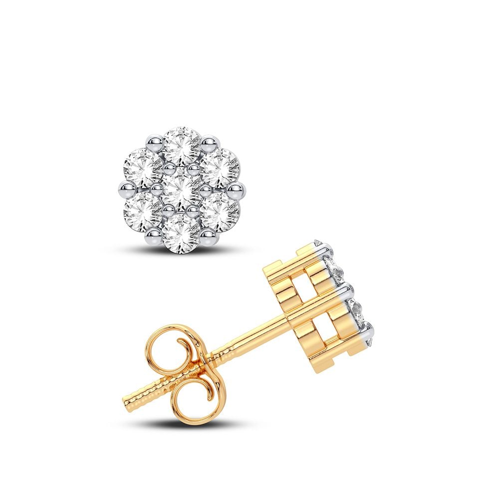 Magnifcnet 14K 0.14CT Diamond Earring