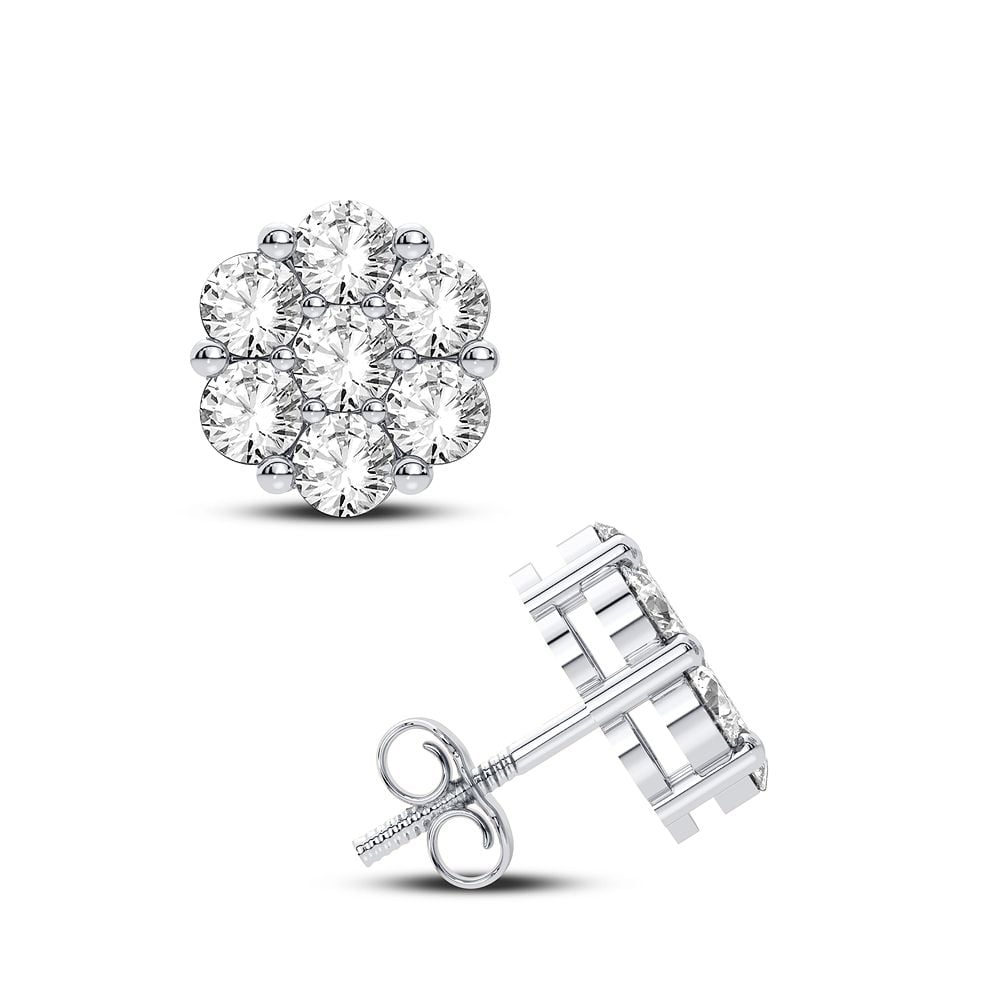 Exquisite 14K 0.91CT Diamond Earring