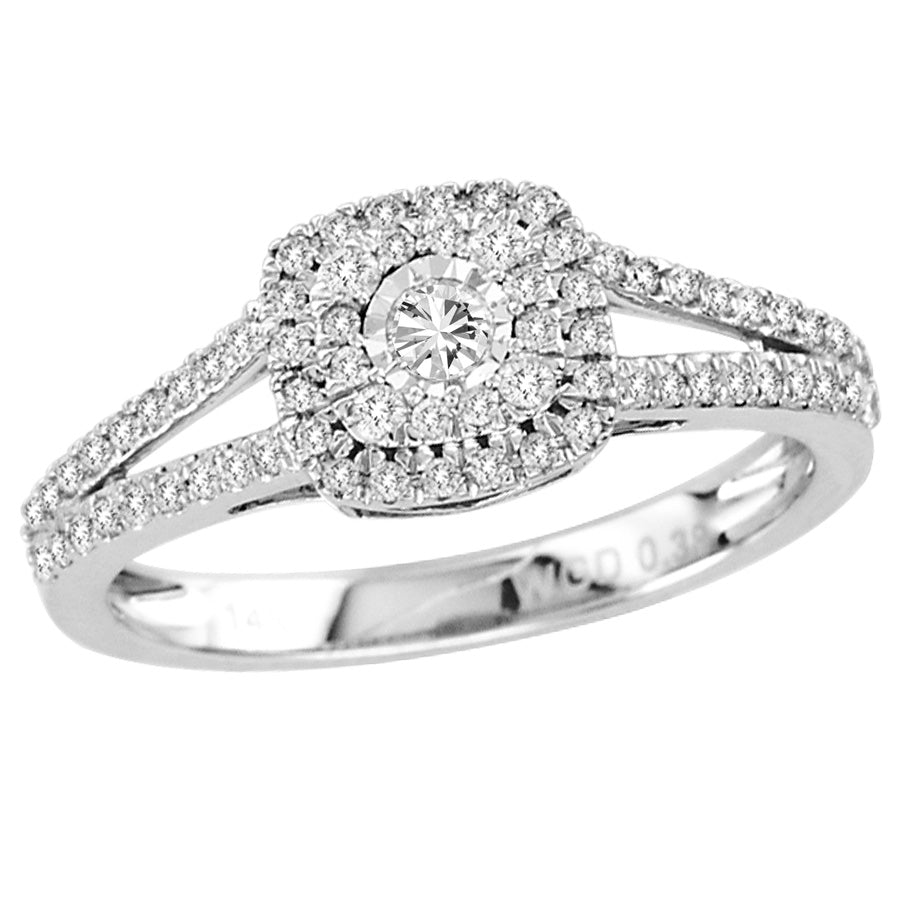 Elegant 14K 0.38CT Diamond RING