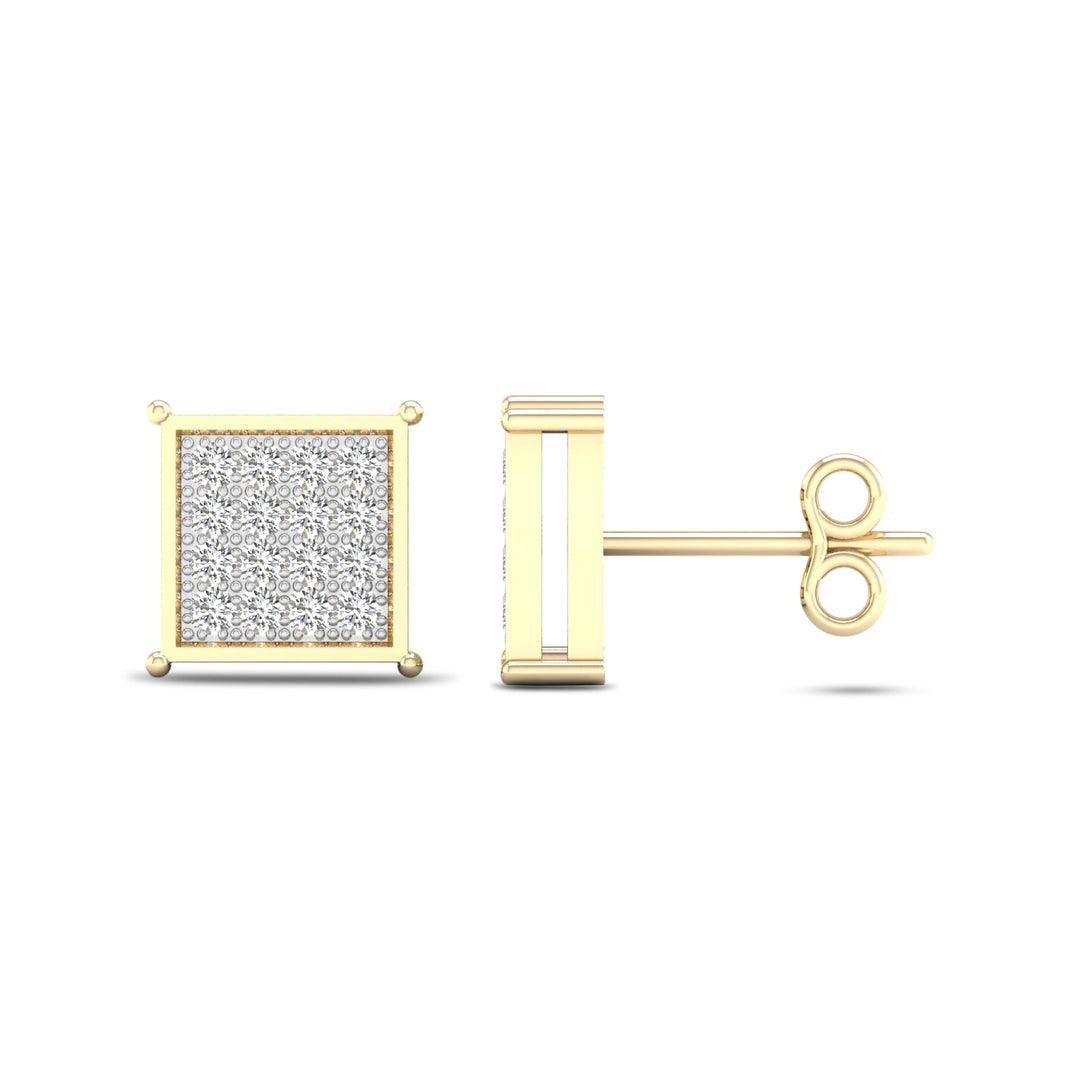 Magnifcnet 10K  0.10CT  Diamond  Earring