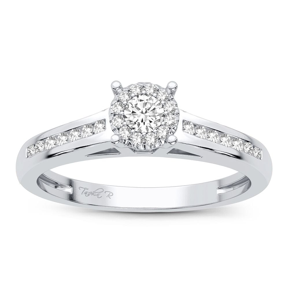 Exquisite 14K 0.22CT Diamond Ring