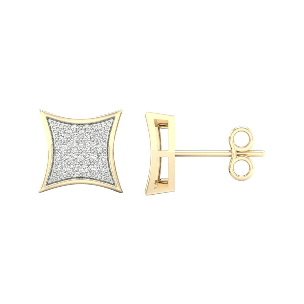 Exquisite 10K 0.10ct Diamond Earring