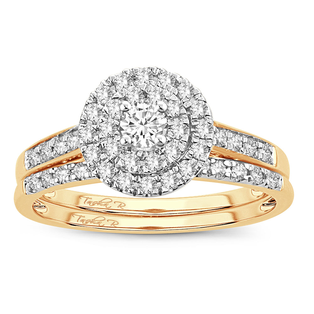 Dazzling 14K 0.50CT DIAMOND BRIDAL RING