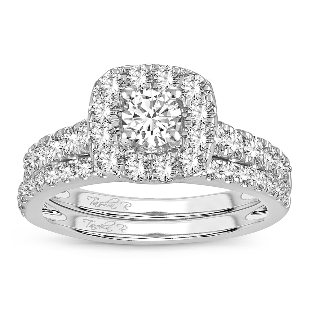 Timeless 14K White Gold 1.50CT Diamond Bridal Ring