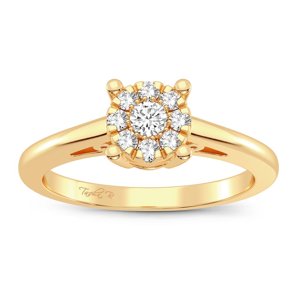 Dazzling 14K 0.14CT Diamond Ring