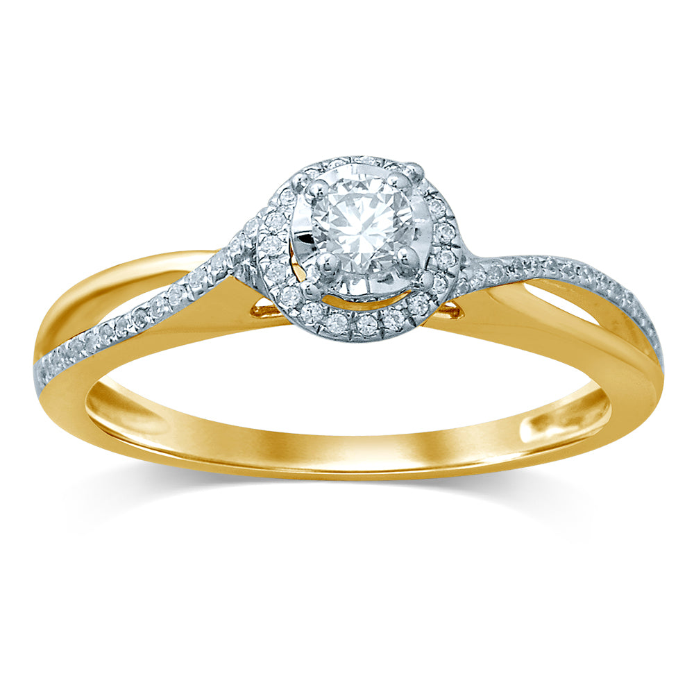 Exquisite 14K 0.25CT Diamond RING