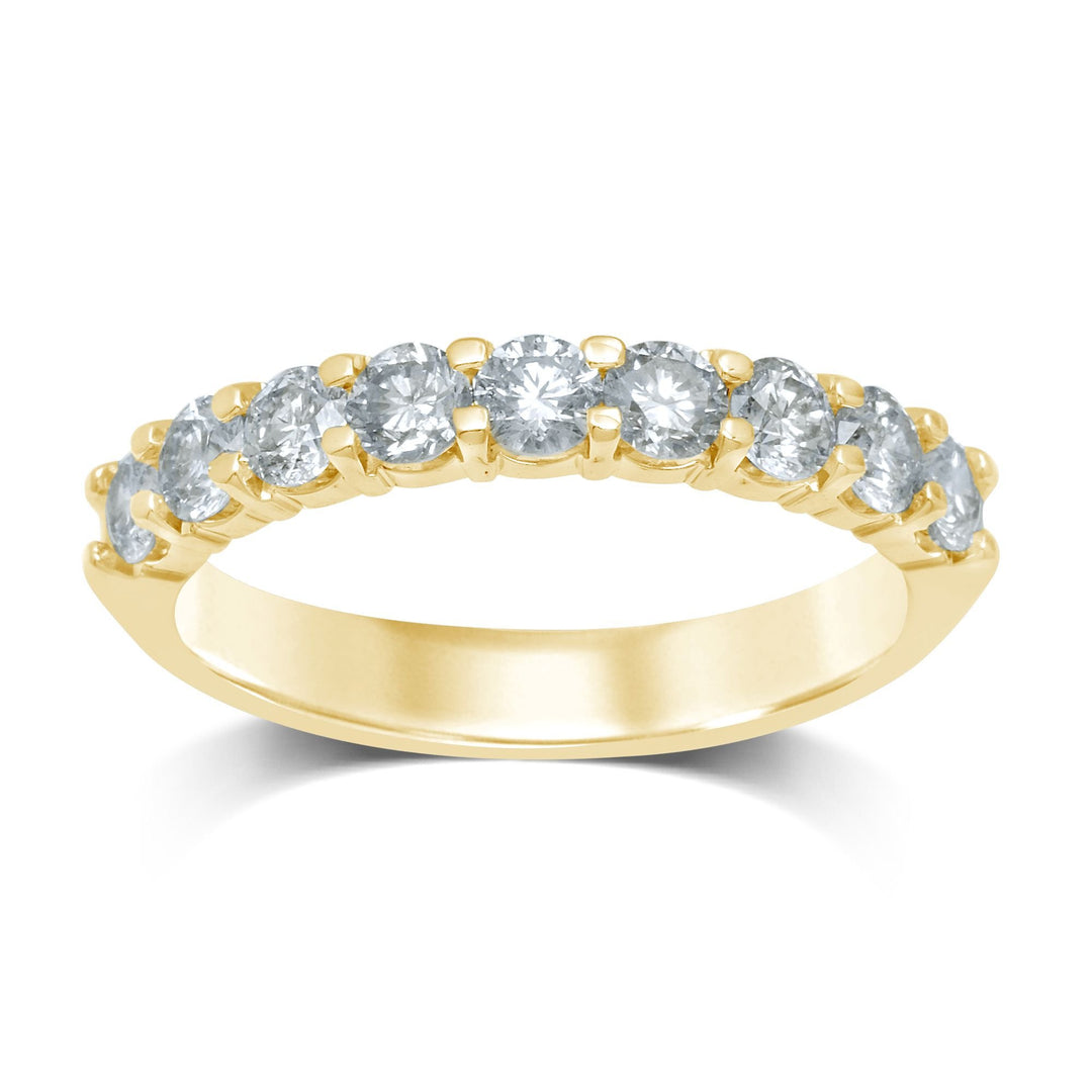 Dazzling 14K 0.78Ct Diamond Band (9 Diamond Stones)