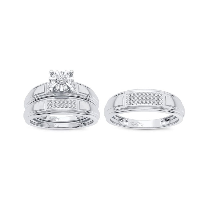 14K 0.25CT Diamond Trio Set