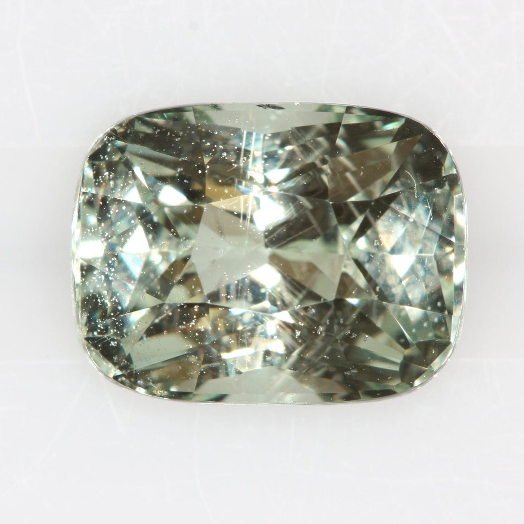 2.21 Carat Cushion Cut Green Sapphire